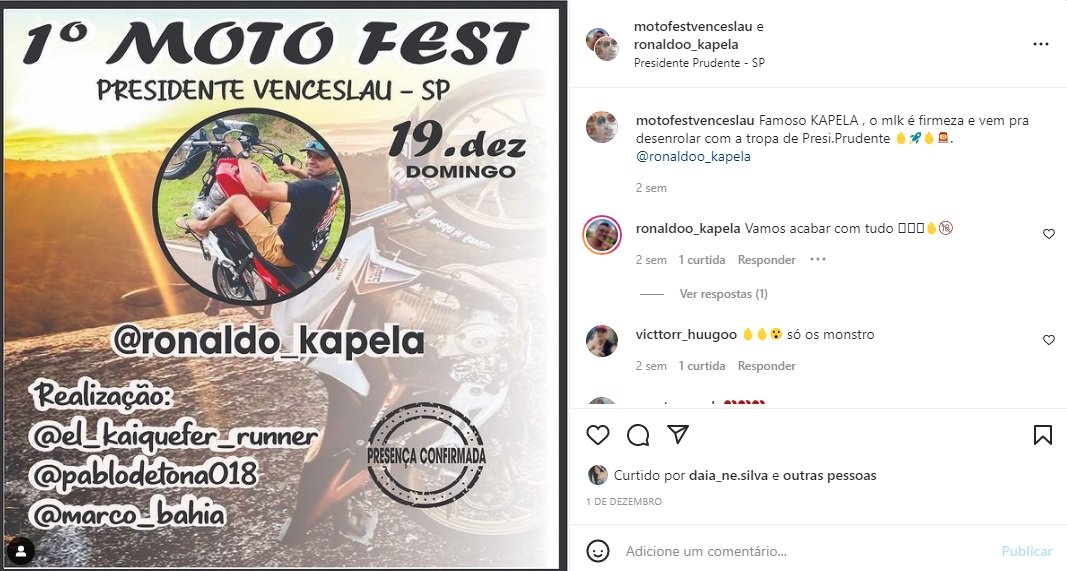 Jovem morre em evento de motocross realizado em Venceslau neste domingo Jovem morre em evento de motocross realizado em Venceslau neste domingo