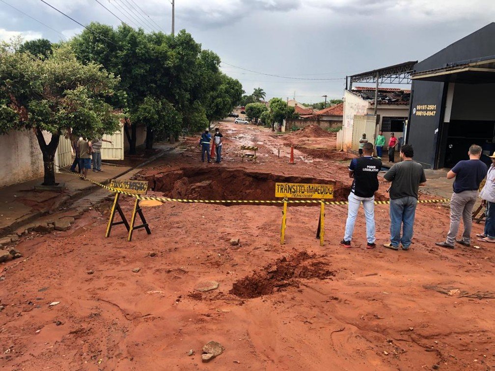 Obra emergencial para tapar cratera na Avenida do Estado é iniciada em Presidente Venceslau Obra emergencial para tapar cratera na Avenida do Estado é iniciada em Presidente Venceslau