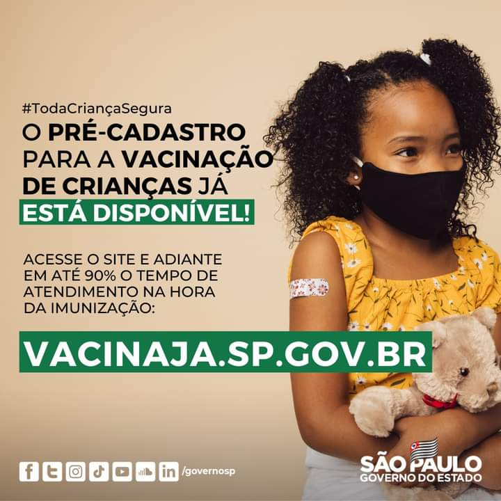 Pré-cadastro para vacinação de crianças entre cinco e 11 anos contra a covid-19 é liberado Pré-cadastro para vacinação de crianças entre cinco e 11 anos contra a covid-19 é liberado