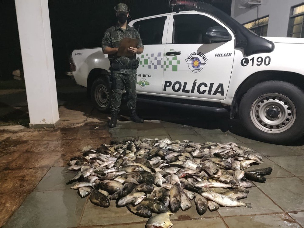 Pescador é autuado em R$ 2,5 mil por pescar 76 quilos de peixes de espécies nativas durante a piracema Pescador é autuado em R$ 2,5 mil por pescar 76 quilos de peixes de espécies nativas durante a piracema