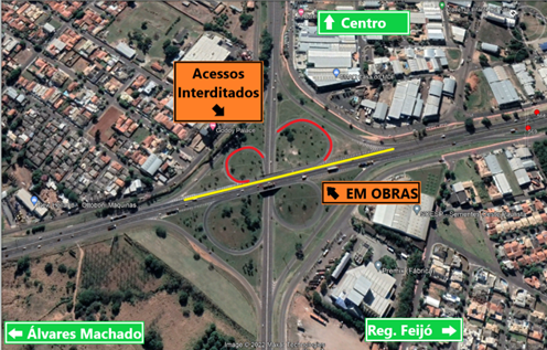 Obras na Raposo Tavares alteram acessos a Prudente nesta 4ª feira Obras na Raposo Tavares alteram acessos a Prudente nesta 4ª feira