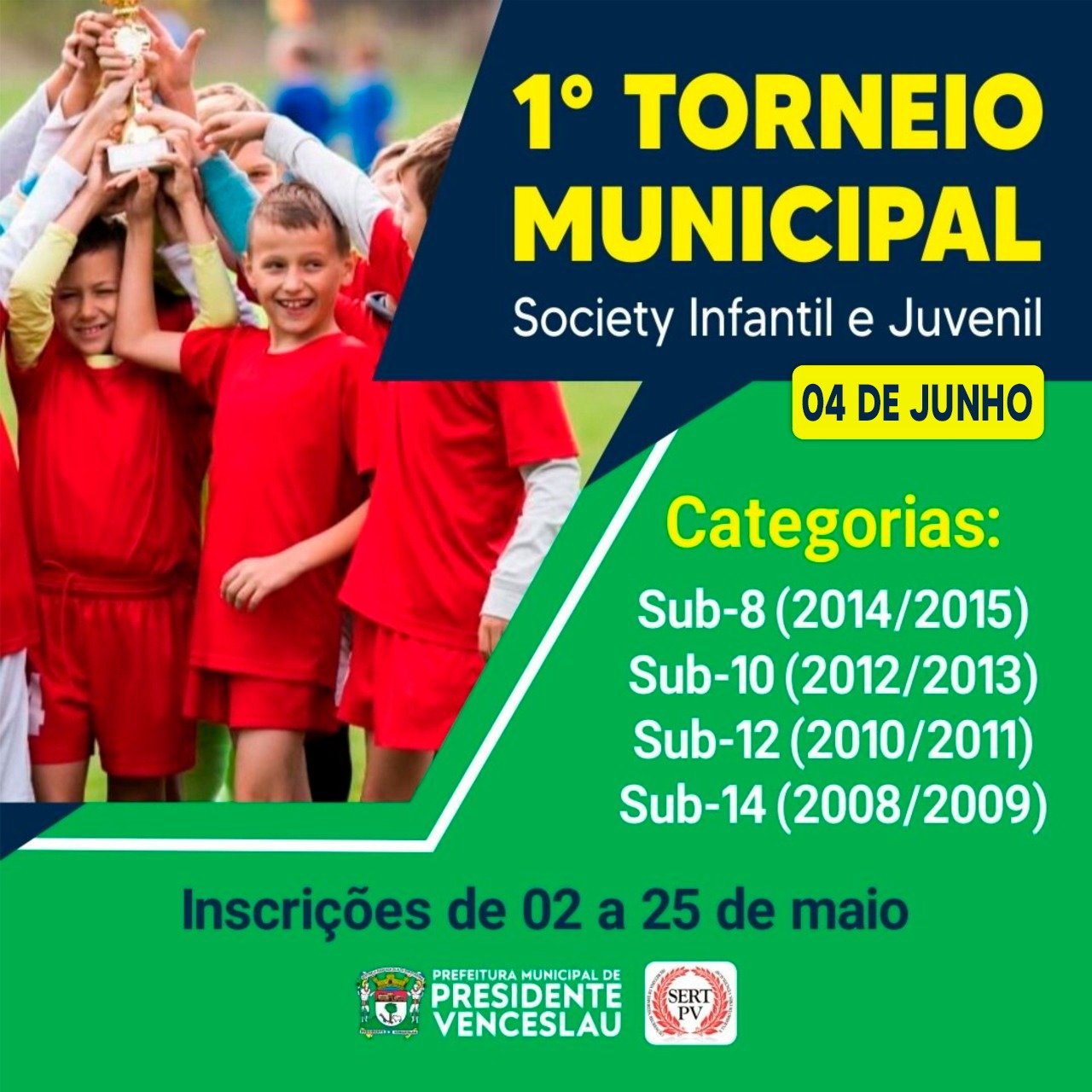 Data do Torneio Municipal Society Infantil e Juvenil é alterada pela Secretaria de Esportes Data do Torneio Municipal Society Infantil e Juvenil é alterada pela Secretaria de Esportes