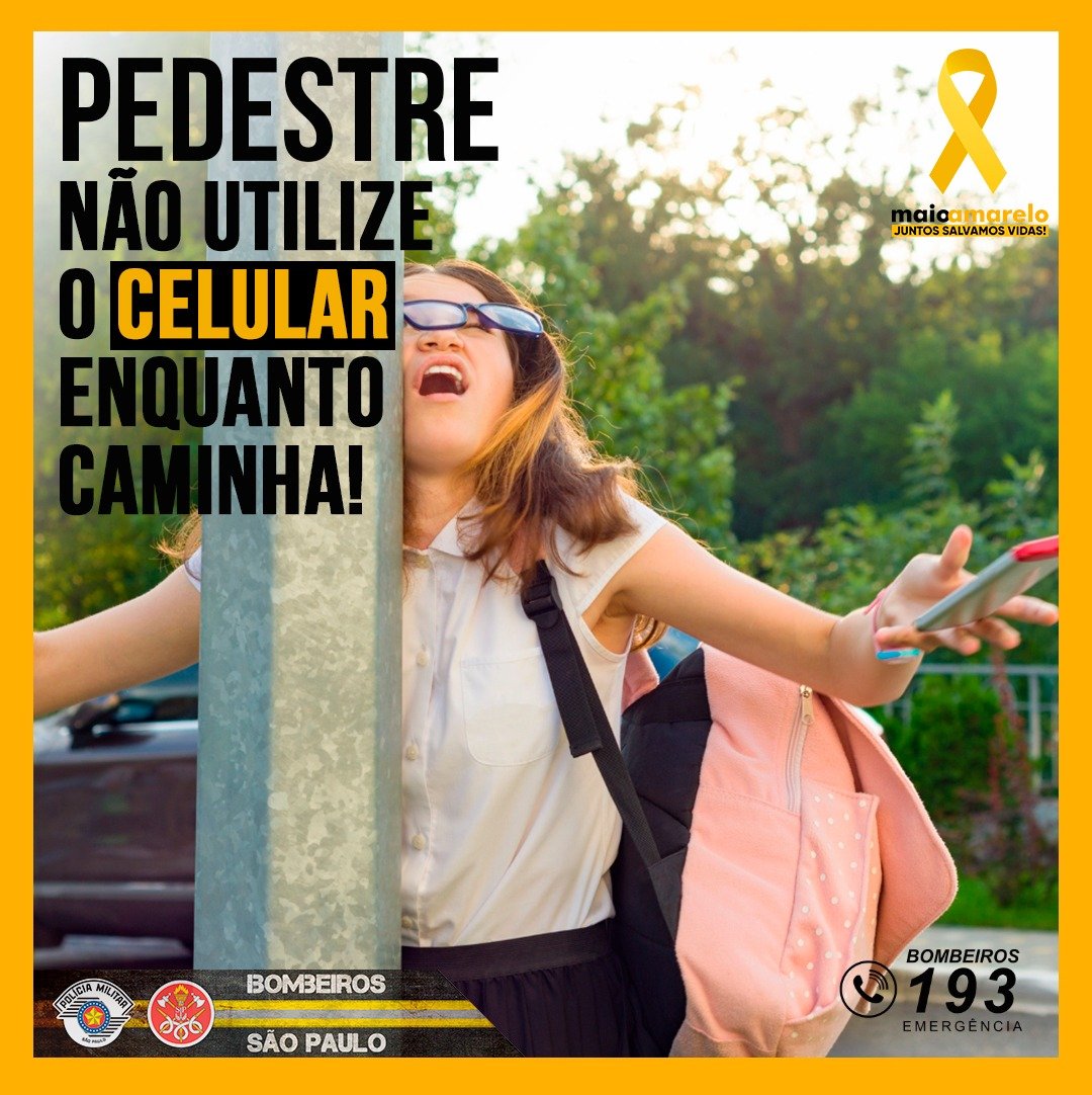 Corpo de Bombeiros e Departamento Municipal de Trânsito divulgam orientações durante o maio amarelo