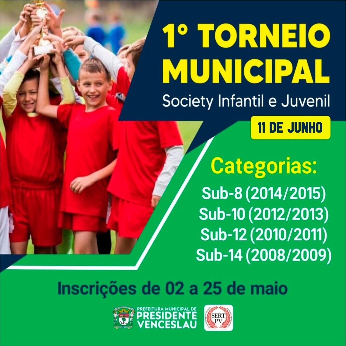 Torneio Society Infantil e Juvenil de Presidente Venceslau será realizado no próximo dia 11 Torneio Society Infantil e Juvenil de Presidente Venceslau será realizado no próximo dia 11