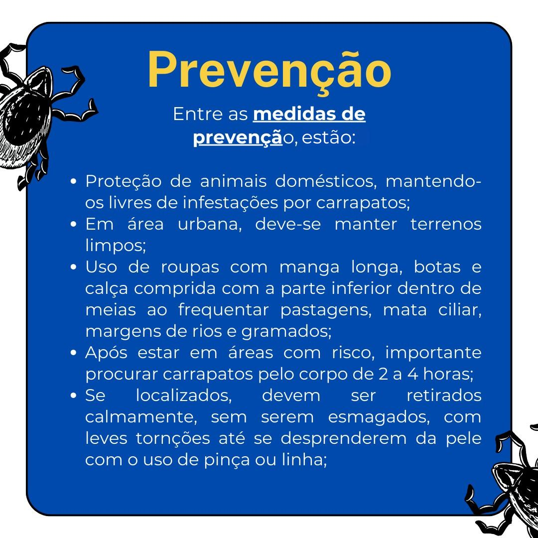 'Febre Maculosa'; Semana de Prevenção contra à doença, está sendo realizada nos ESFs e Posto de Saúde Central, em Venceslau; Até dia 22!