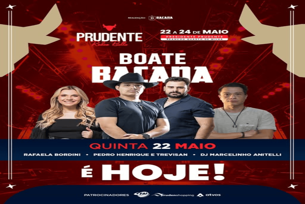 Hugo e Guilherme é atração desta noite, na abertura do 4º Prudente Rodeo Bulls que ainda conta com praça de alimentação, montarias em touros e boate! Hugo e Guilherme é atração desta noite, na abertura do 4º Prudente Rodeo Bulls que ainda conta com praça de alimentação, montarias em touros e boate!