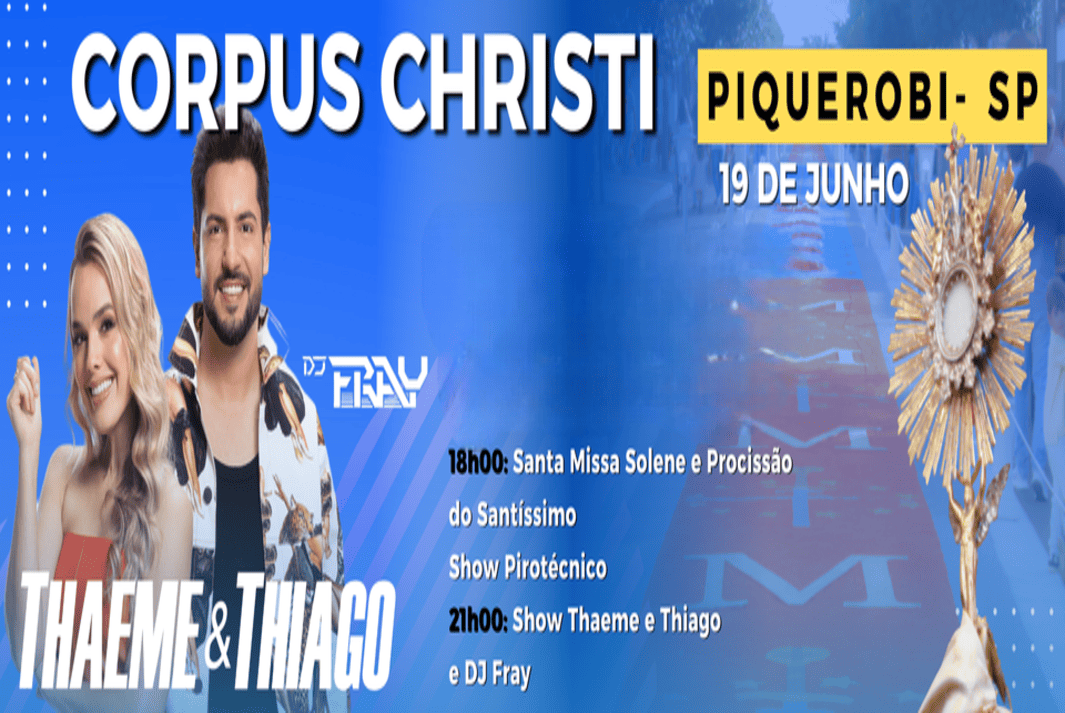 Com tradicionais tapetes coloridos, queima de fogos e show com Thaeme & Thiago e DJ Fray, festa segue movimentando Piquerobi durante todo o feriado!