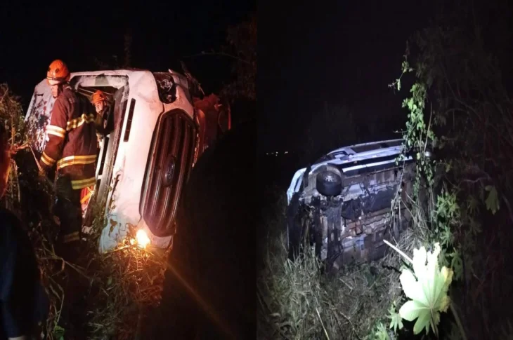 'Animal na Pista'; Micro-ônibus de Rosana que transportava pacientes, tomba ao atropelar boi e nove pessoas ficam feridas, em Rodovia de Mirante do Paranapanema!