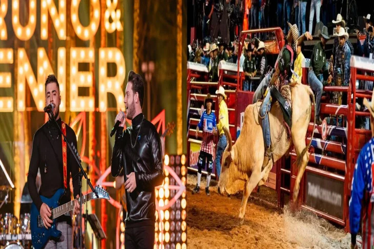 'Prudente Rodeo Bulls'; Destaques de hoje na última noite de evento, é o show com a dupla sertaneja Bruno e Denner, e a final do rodeio; Entrada gratuita!