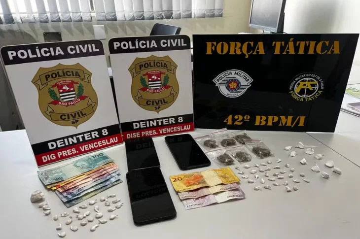 'Tráfico de Drogas'; Três homens são presos com 70 porções de crack durante operação da Polícia Civil, em Venceslau!