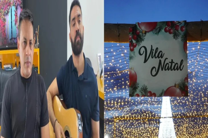 'Vila Natal'; Sábado marca o segundo dia de evento no Centro Histórico em Venceslau; Atração da noite é com Denimar & Gabriel!