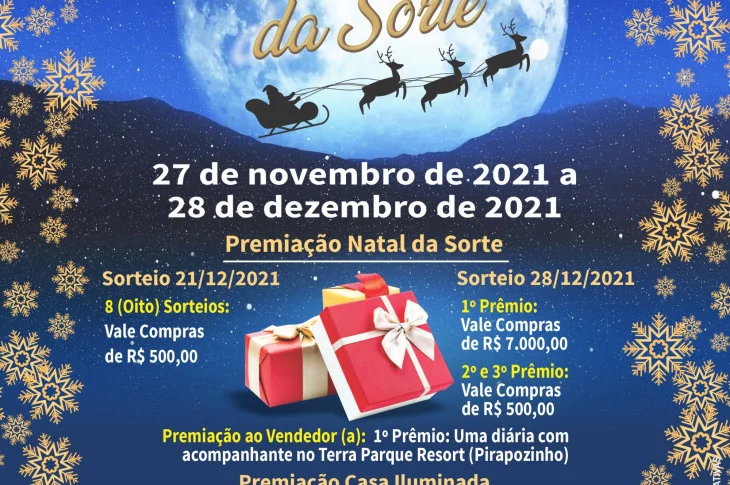 Aciprev divulga lista de lojas participantes da promoção “Natal da Sorte”