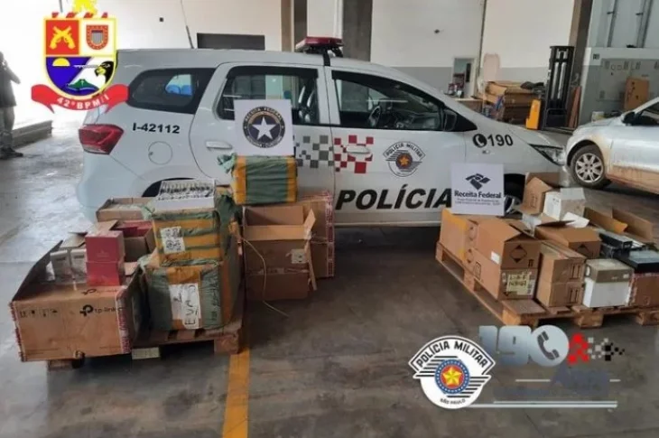 Após suspeitar de homem em oficina, PM apreende mercadorias de contrabando em Presidente Venceslau