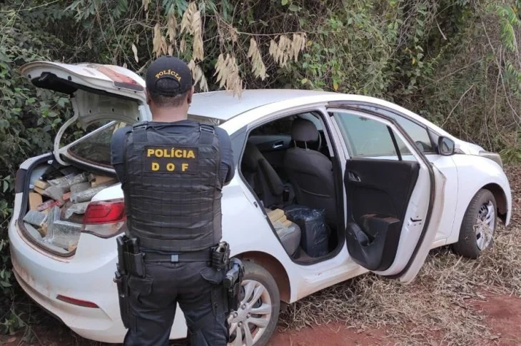 Apreendido veículo abandonado com mais de 300 quilos de drogas em Bataguassu