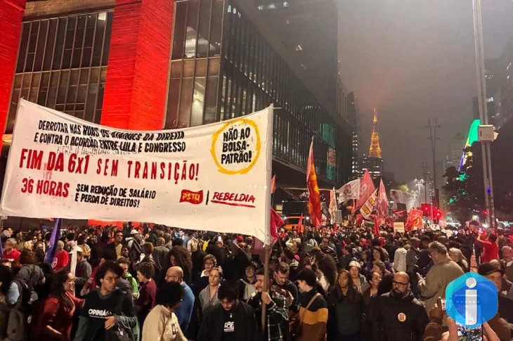 Ato na Avenida Paulista pede fim da escala 6x1
