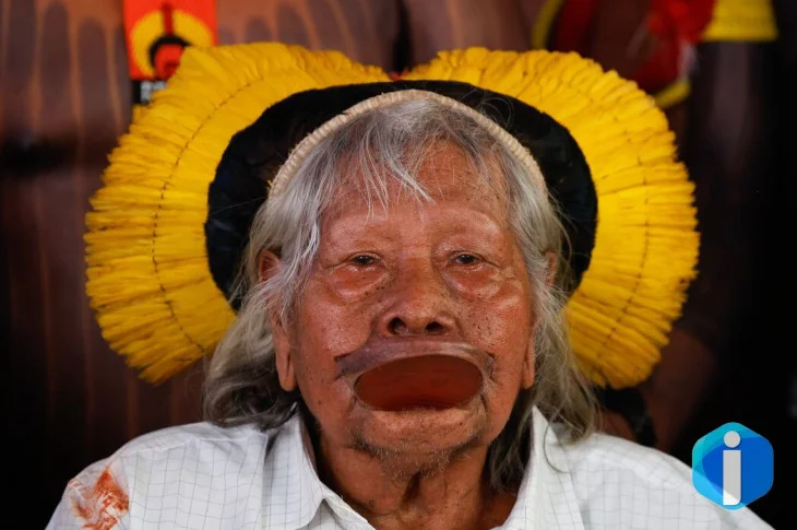 Cacique Raoni, de 94 anos, recebe cuidados paliativos em Mato Grosso