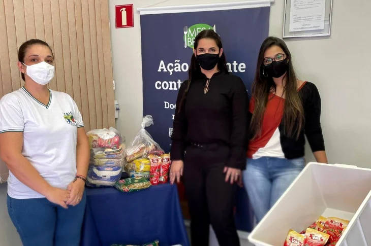 Caica recebe doação de alimentos do Sincomércio