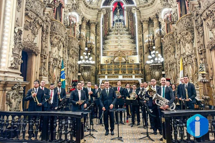 Concerto de banda em igreja no Rio chama atenção para encontro mundial