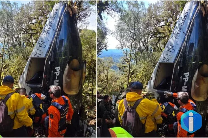 Corpos de vítimas de queda de helicóptero em SC são liberados