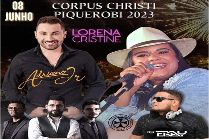 Corpus Christi 2023; Prefeitura de Piquerobi divulga, a programação para o evento que esse ano, completa 56 anos!