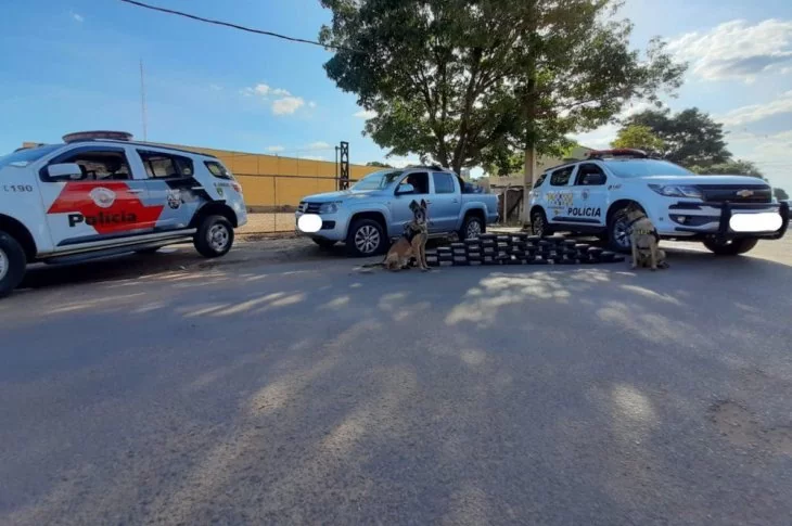 Durante fiscalização em veículo, polícia localiza em fundo falso mais de 47 kg de cocaína, em Teodoro Sampaio