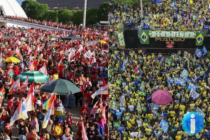 Em Brasília, atos por Lula e Flávio ficam a 2 km de distância