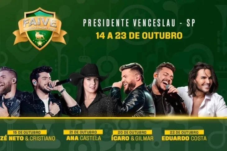 Faive Rodeio Show inicia hoje (16) venda das permanentes