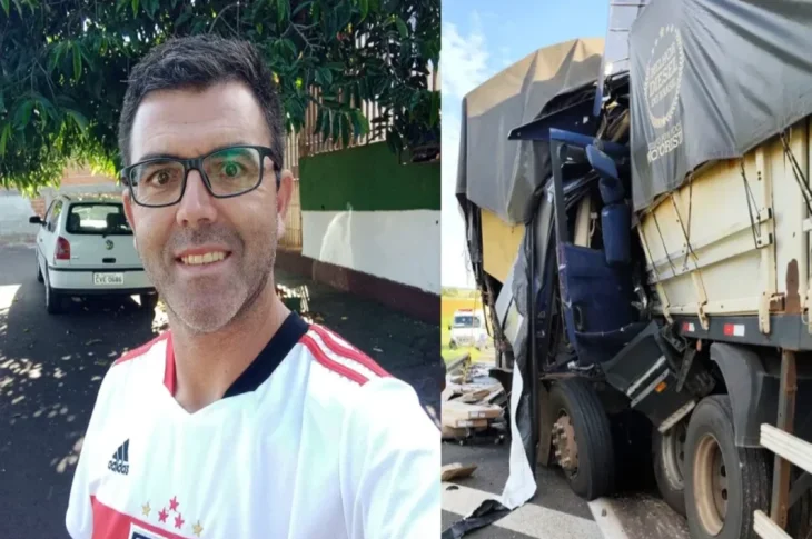 Homem de 42 anos morre, após colisão de semirreboque com traseira de carreta bitrem, em rodovia próximo à Venceslau!