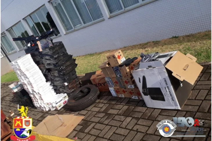 Homem é preso por contrabando após ser flagrado com objetos oriundos do Paraguai em Presidente Epitácio