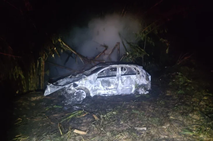 Homem morre carbonizado em acidente de trânsito na SP-563 em Presidente Venceslau