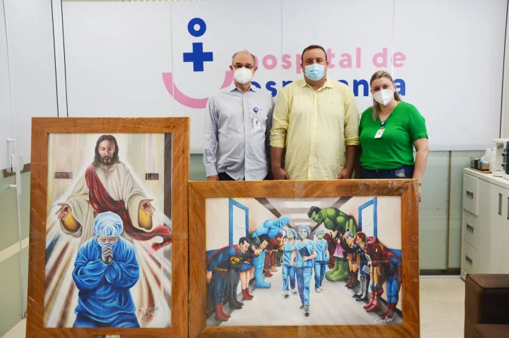 Hospital de Esperança ganha telas pintadas por presos da Penitenciária de Valparaíso 