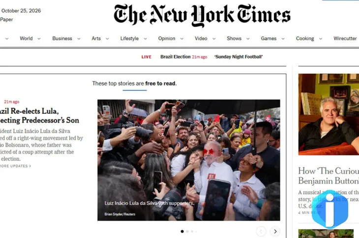 Imprensa internacional destaca vitória histórica de Lula