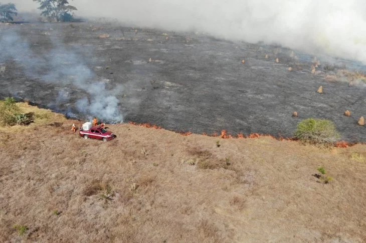 Incêndio atinge a Reserva São Paulo, em Presidente Epitácio