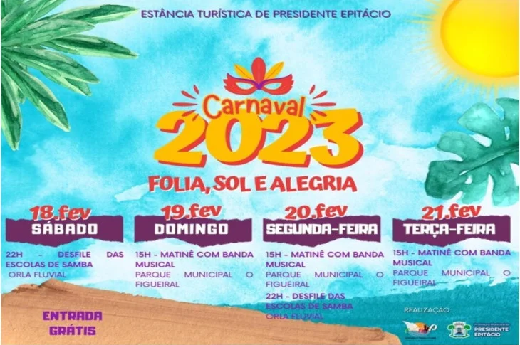 Lançada programação do Carnaval 2023; em Presidente Epitácio