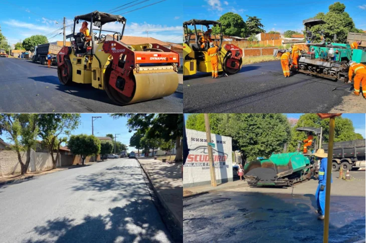 Obras de recapeamento são iniciadas em três bairros de Presidente Venceslau