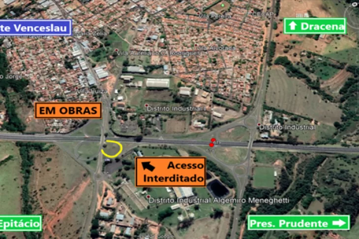 Obras interditam trecho da Raposo Tavares em Venceslau