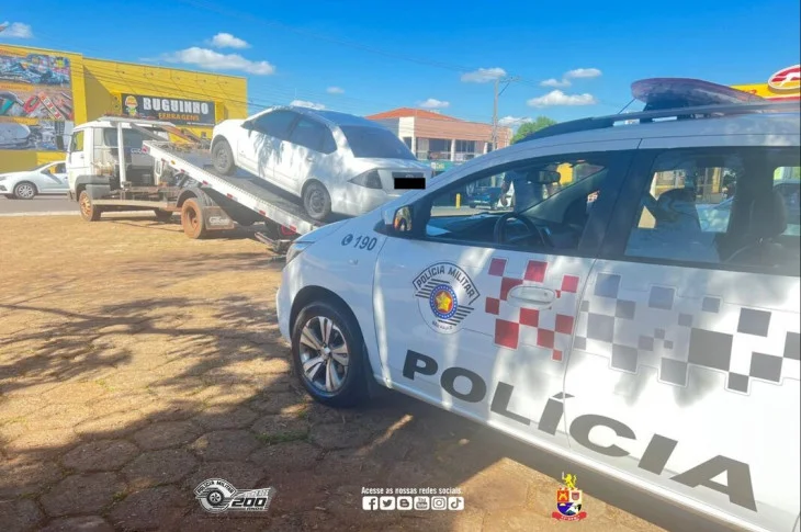 Ocorrência de Furto; Veículo furtado em Jacareí (SP), é recuperado pela Polícia Militar em Venceslau!