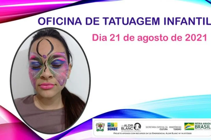 Oficina de tatuagem infantil está com inscrições abertas em Presidente Venceslau