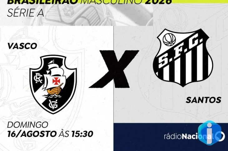 Ondas da Rádio Nacional transmitem partida entre Vasco e Santos