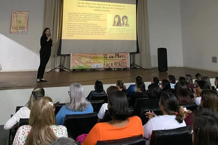 Palestra sobre escuta especializada é ministrada para profissionais da Rede Municipal de Presidente Venceslau