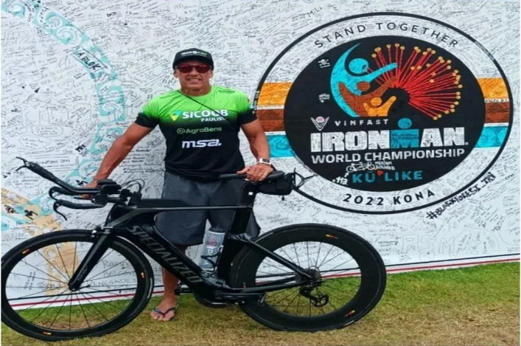 Paulo Leite representa Prudente no “Mundial de Ironman” e se encanta com beleza de Kona, no Havaí