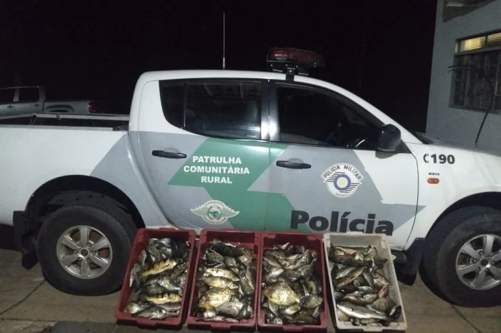 Polícia Militar Ambiental apreende mais de 200 quilos de peixes durante o período de Piracema na região