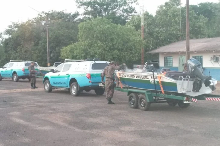 Polícia Militar Ambiental de Batayporã e Bataguassu apreendem redes de pesca e soltam 30 kg de pescado