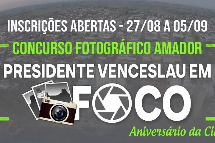 Presidente Venceslau lança concurso de fotografia em alusão ao aniversário da cidade