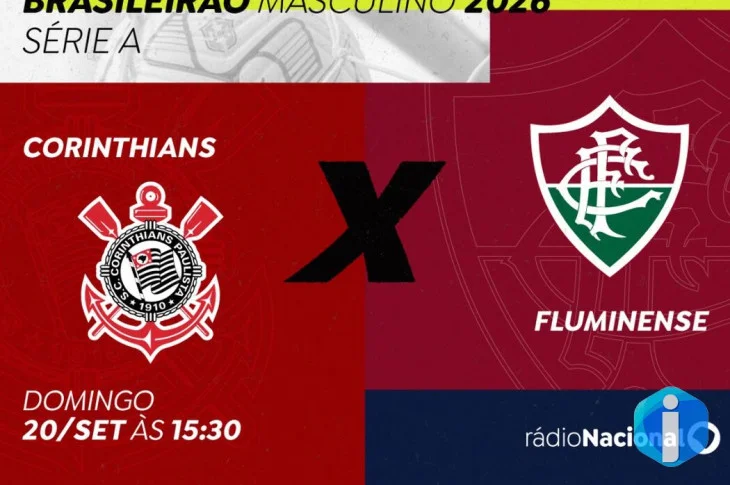 Rádio Nacional exibe Corinthians x Fluminense neste domingo