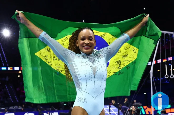 Rebeca Andrade conquista o tri no Mundial de Ginástica na Holanda