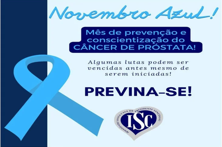 Santa Casa de Presidente Venceslau reforça importância do Novembro Azul em prevenção ao câncer de próstata