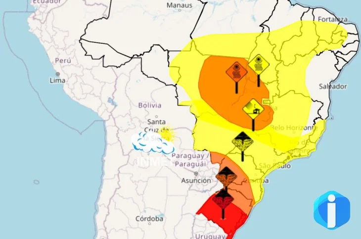 Seca, tempestade e vendaval: confira avisos do Inmet para esta quinta