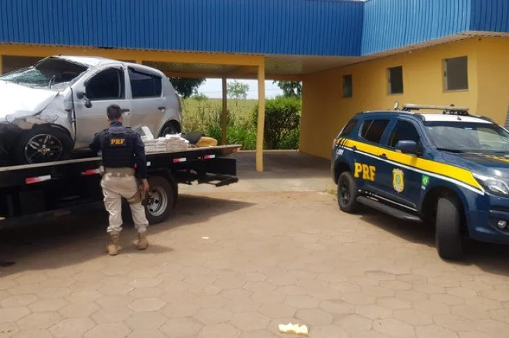 Traficante foge de abordagem da PRF em Bataguassu e é preso ao sofrer acidente em Presidente Epitácio