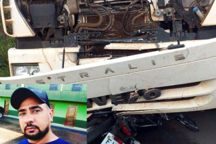 Venceslauense morre ao colidir moto com carreta na estrada da Integração